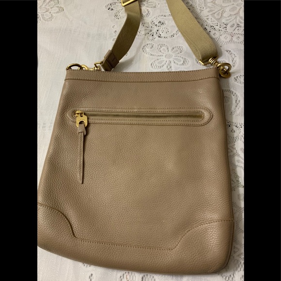 Bally tan/gold pebbled leather crossbody bag - Picture 5 of 16